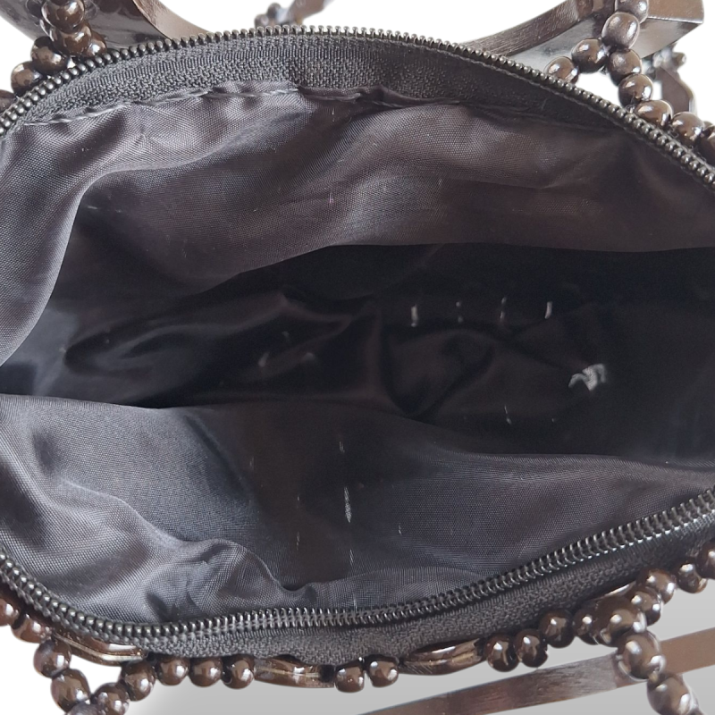 Bolsa Marrom em Madeira Artesanal