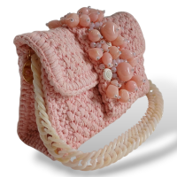 Bolsa Crochê Vasilis and Roxane Rosa