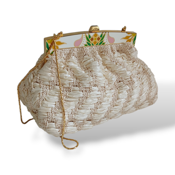 Clutch 13 BC de Palha com Detalhes Coloridos