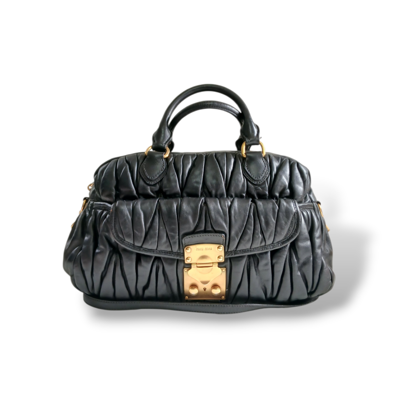 Bolsa Miu Miu Matelassê Preta