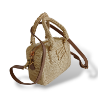 Bolsa Miu Miu em Crochê de Ráfia