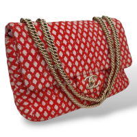 Bolsa Chanel Tweed Double Flap 