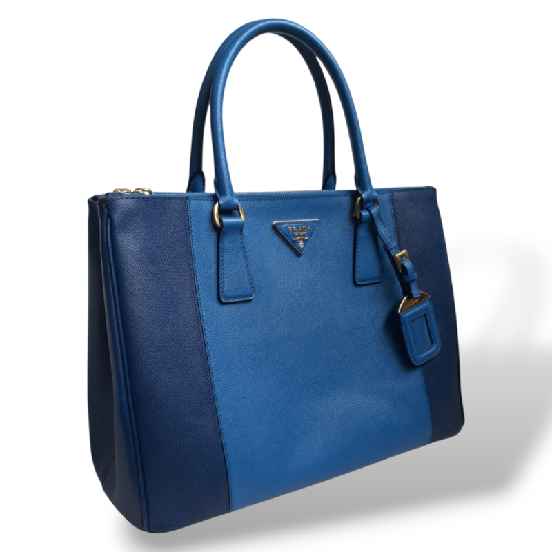 Bolsa Prada Galleria Bicolor Azul