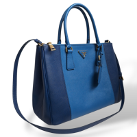 Bolsa Prada Galleria Bicolor Azul