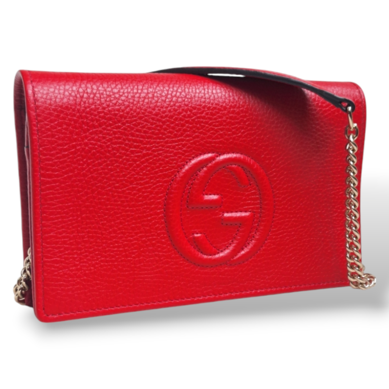 Bolsa Gucci Soho WOC Vermelha Bolsa Gucci Soho WOC Vermelha