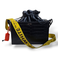 Bolsa Off White Preta Crossbody