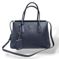 Bolsa Prada Saffiano Twist Galleria Azul Marinho
