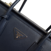 Bolsa Prada Saffiano Twist Galleria Azul Marinho