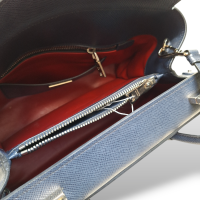 Bolsa Prada Saffiano Twist Galleria Azul Marinho