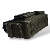 Bolsa Valentino Rockstud Canvas Verde
