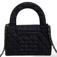 Bolsa Chanel Nano Kelly Denim Preta