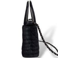 Bolsa Chanel Nano Kelly Denim Preta