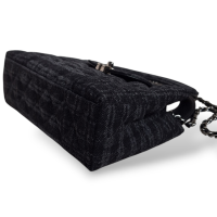 Bolsa Chanel Nano Kelly Denim Preta