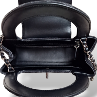 Bolsa Chanel Nano Kelly Denim Preta