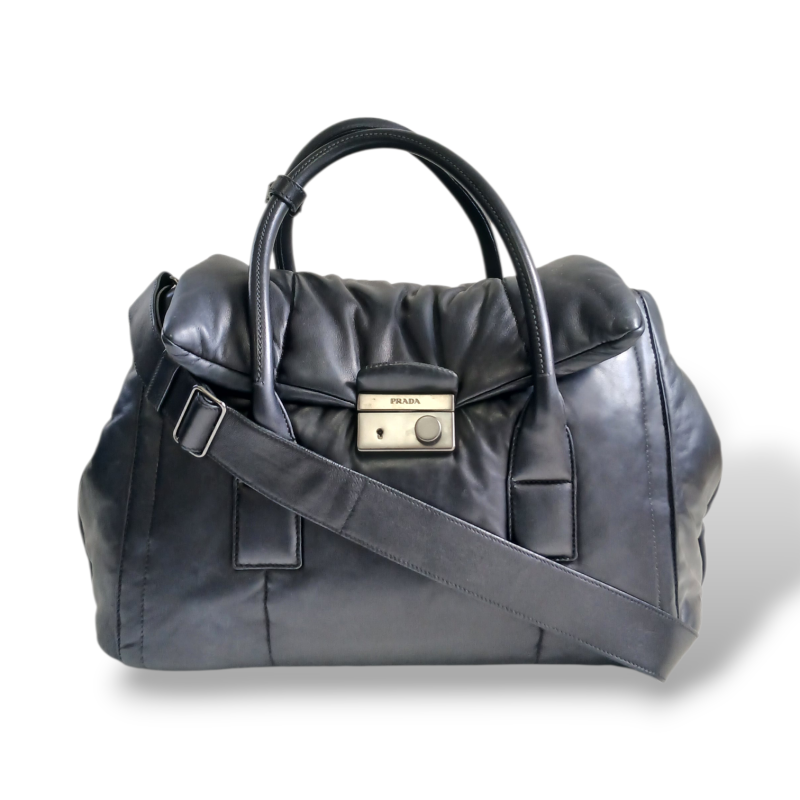 Bolsa Prada Sound Bomber Preta 