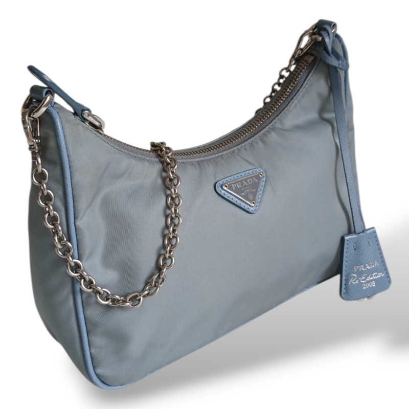 Bolsa Prada Re Edition Nylon Azul 2005