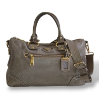 Bolsa Prada Glace Calf Cinza Bolsa Prada Glace Calf Cinza