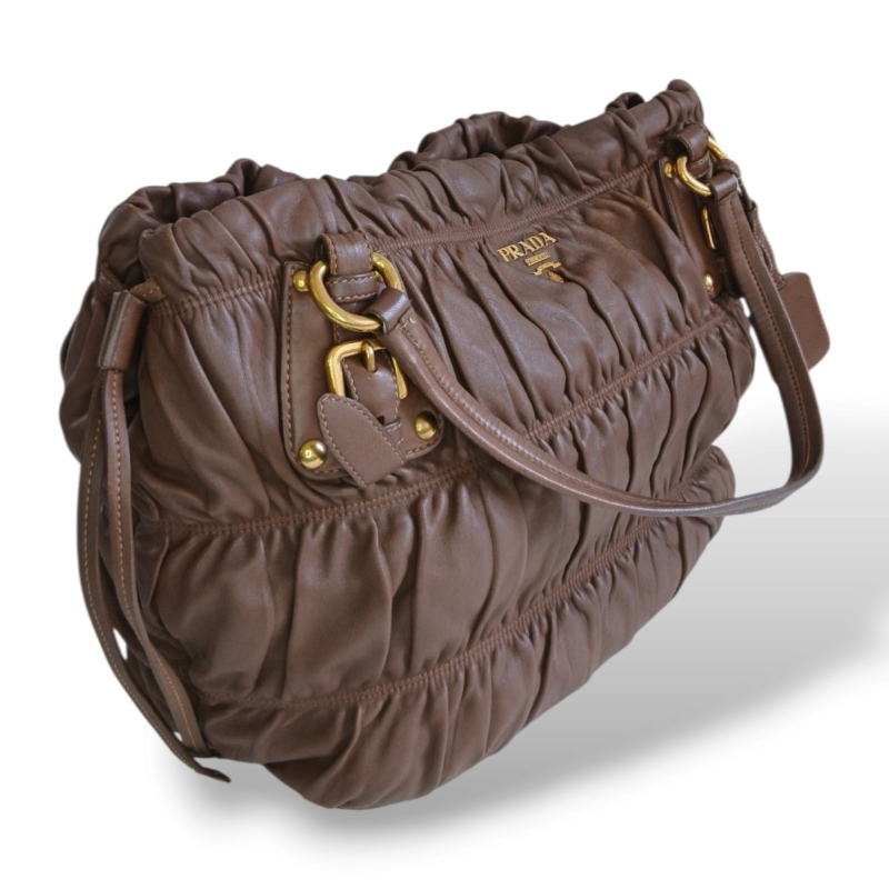 Bolsa Prada Nappa Gaufre Marrom