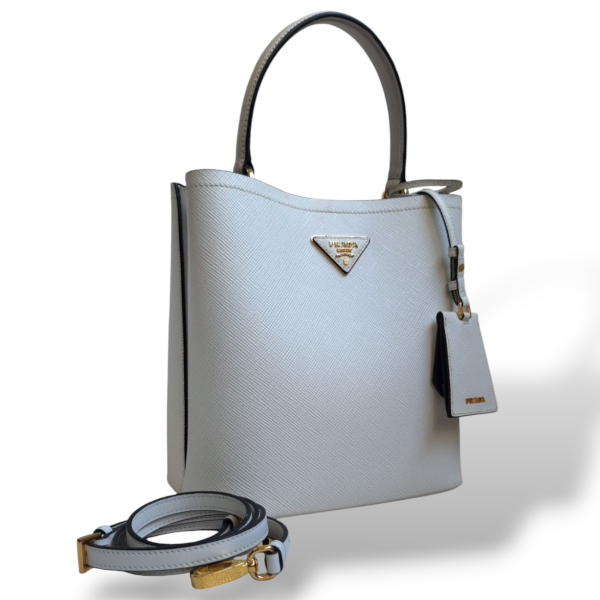 Bolsa Prada Panier Saffiano Off White