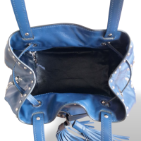 Bolsa Prada Bucket Azul Marinho 