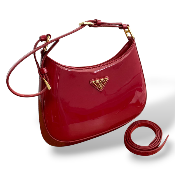 Bolsa Prada Cleo Verniz Cherry 