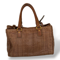 Bolsa Prada Woven Marrom