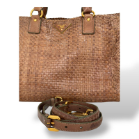 Bolsa Prada Woven Marrom