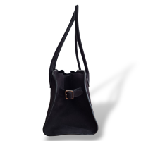 Bolsa The Row Shoulder Margaux 12 em Suede Preta 