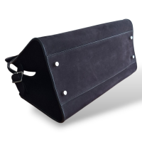 Bolsa The Row Shoulder Margaux 12 em Suede Preta 