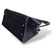 Bolsa The Row Shoulder Margaux 12 em Suede Preta 