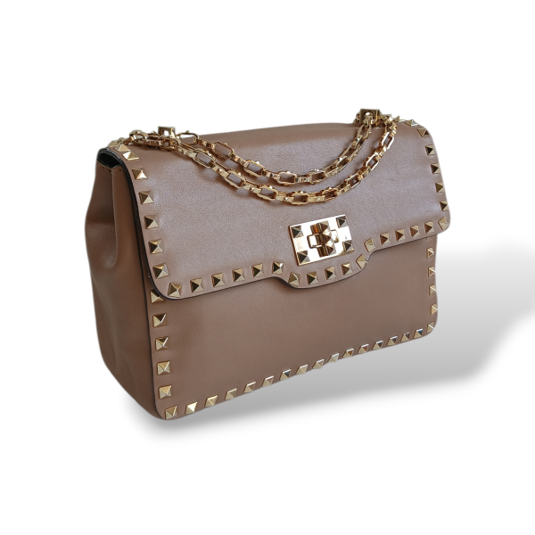 Bolsa Valentino Rockstud Bege