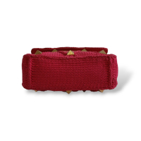 Bolsa Valentino Garavani Knit Roman Stud Vermelha Bolsa Valentino Garavani Knit Roman Stud Vermelha