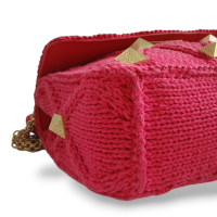 Bolsa Valentino Garavani Knit Roman Stud Vermelha Bolsa Valentino Garavani Knit Roman Stud Vermelha
