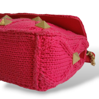 Bolsa Valentino Garavani Knit Roman Stud Vermelha Bolsa Valentino Garavani Knit Roman Stud Vermelha