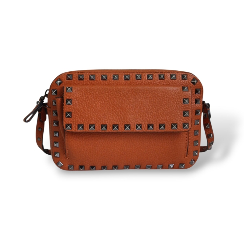 Bolsa Valentino Rockstud Pocket Camera Laranja 
