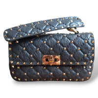 Bolsa Valentino Rockstud Spike Cinza