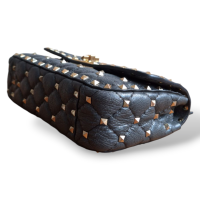 Bolsa Valentino Rockstud Spike Cinza