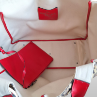  Bolsa Valentino Leopard com Vermelho 