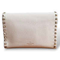  Bolsa Valentino Rockstud Flap Off White 