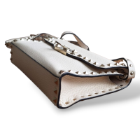  Bolsa Valentino Rockstud Flap Off White 