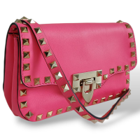 Bolsa Tiracolo Valentino Rockstud Pink 