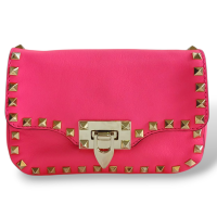 Bolsa Tiracolo Valentino Rockstud Pink 