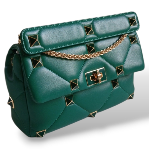 Bolsa Valentino Roman Stud Verde