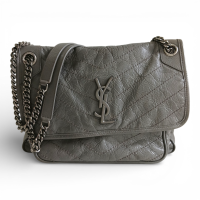 Bolsa Yves Saint Laurent Niki Cinza