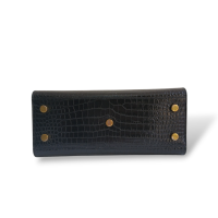 Bolsa Yves Saint Laurent Baby Sac de Jour Croco Preta 