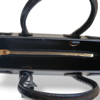 Bolsa Yves Saint Laurent Baby Sac de Jour Croco Preta 