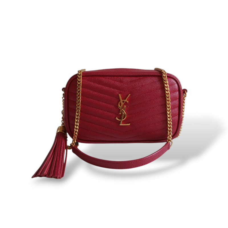 Bolsa Yves Saint Laurent Lou Camera Vermelha 