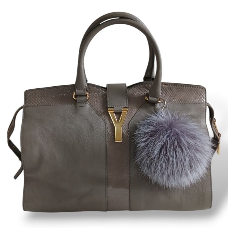 Bolsa Yves Saint Laurent Chyc Cinza