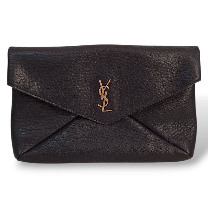 Clutch Yves Saint Laurent Cassandre Preta Clutch Yves Saint Laurent Cassandre Preta