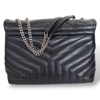 Bolsa Yves Saint Laurent LouLou Puffer Preta